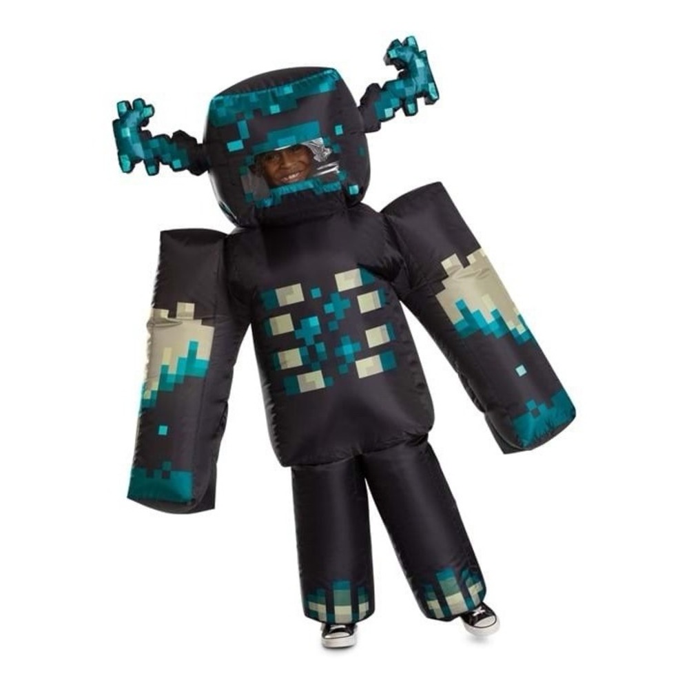 Kid's Minecraft Warden Inflatable Halloween Costume